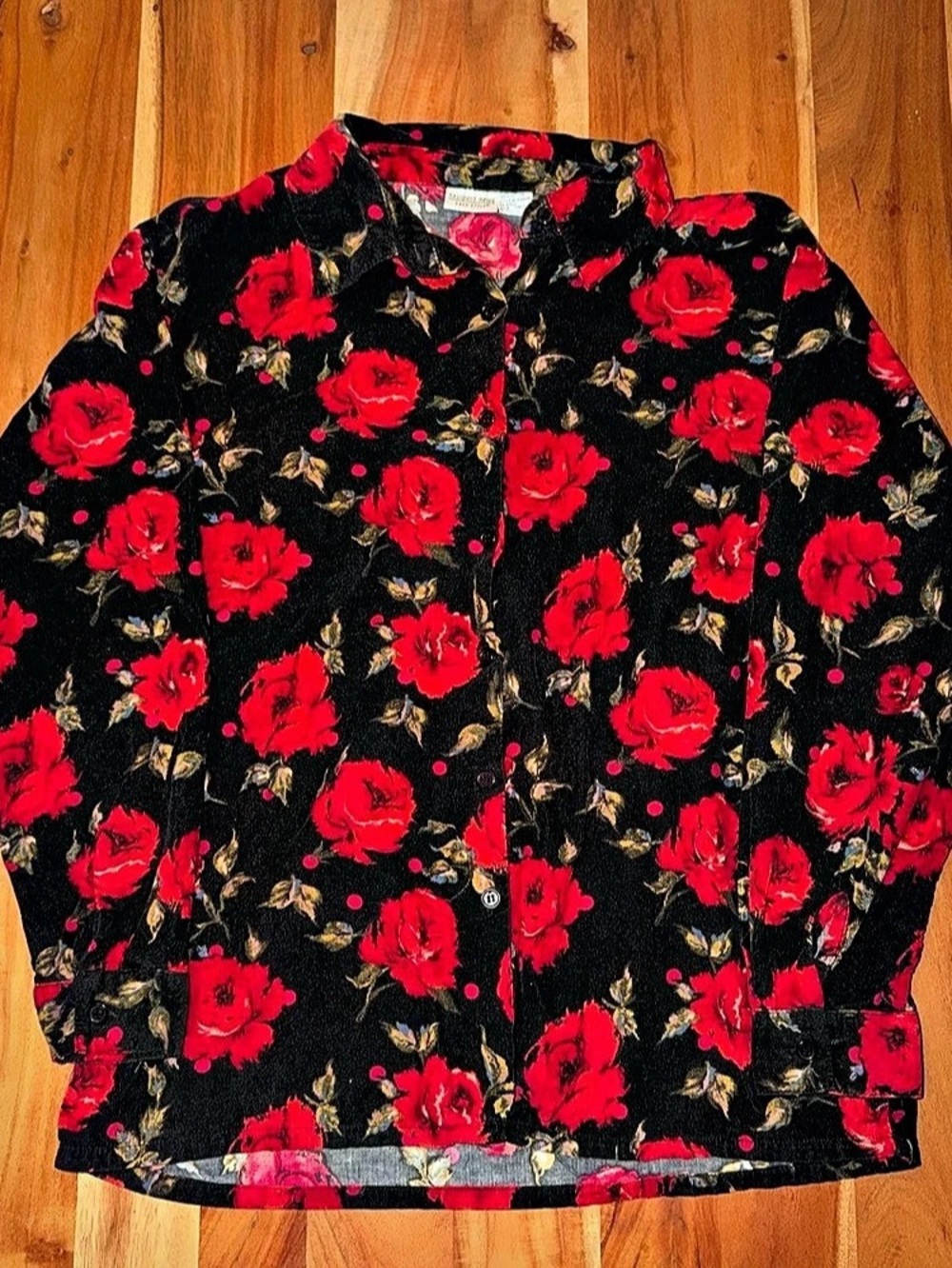 Newport News Easy Styles Floral Button Front Shirt Size 14. #025